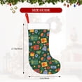 thumbnail image 4 of Salouo Christmas Gift Print Christmas Stockings,Large Xmas Stocking Set of 1 Holiday and Farmhouse Stocking for Christmas Holiday Party Decoration(17.7*11 Inch), 4 of 7