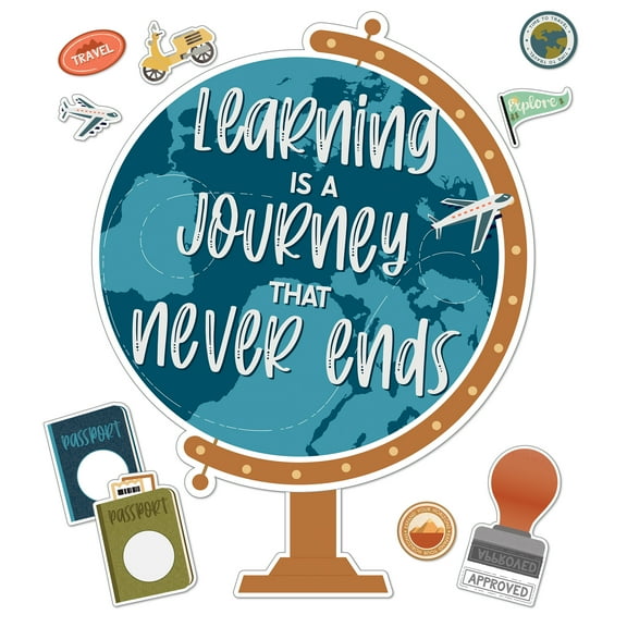 Carson Dellosa Learning Is a Journey Bulletin Board Set (45 pieces)