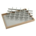 thumbnail image 4 of Unique Bargains Set of 2 Wood Jewelry Trays for Drawers Stackable Girls' Jewelry Organizer Light Brown-30 Grid Tray, 4 of 7