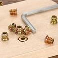 thumbnail image 5 of Uxcell Wood Furniture M4x10mm Threaded Insert Nuts Interface Hex Socket Drive 40Pack, 5 of 6