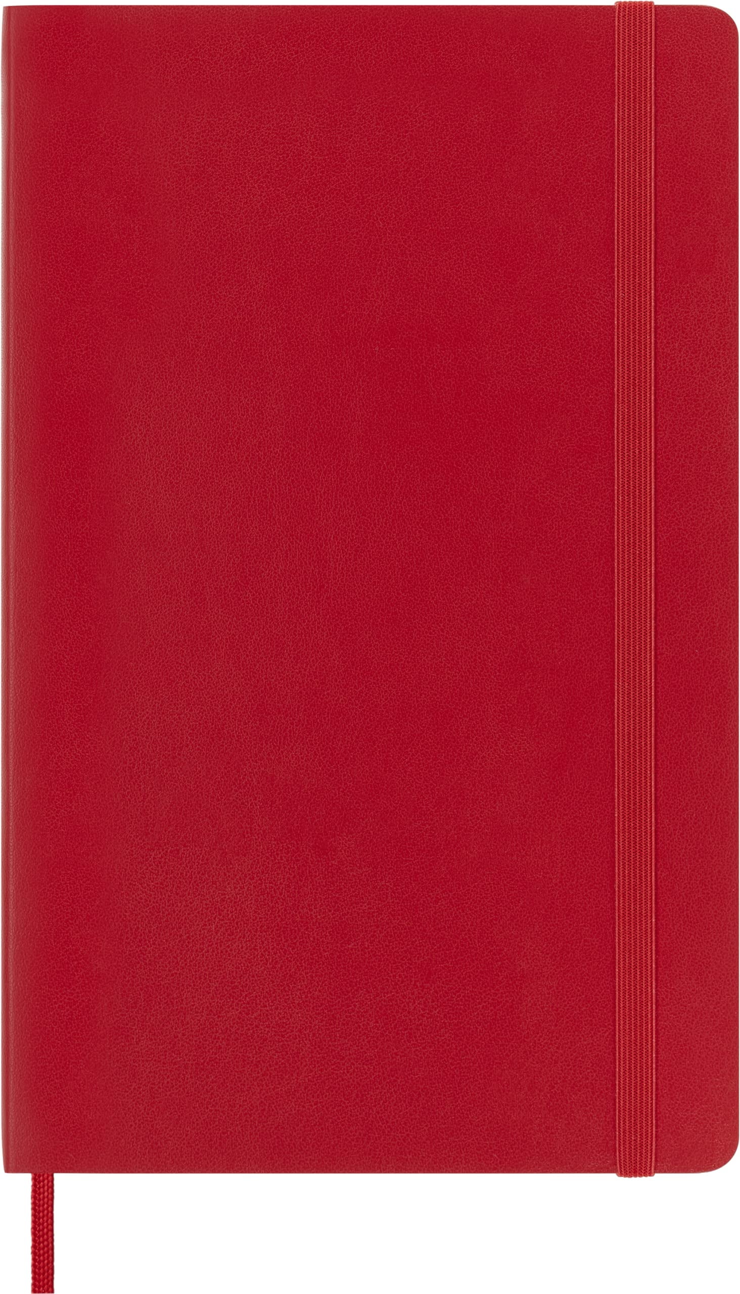 Moleskine Classic Notebook, Soft Cover, Large (5" x 8.25"), Plain, Scarlet Red