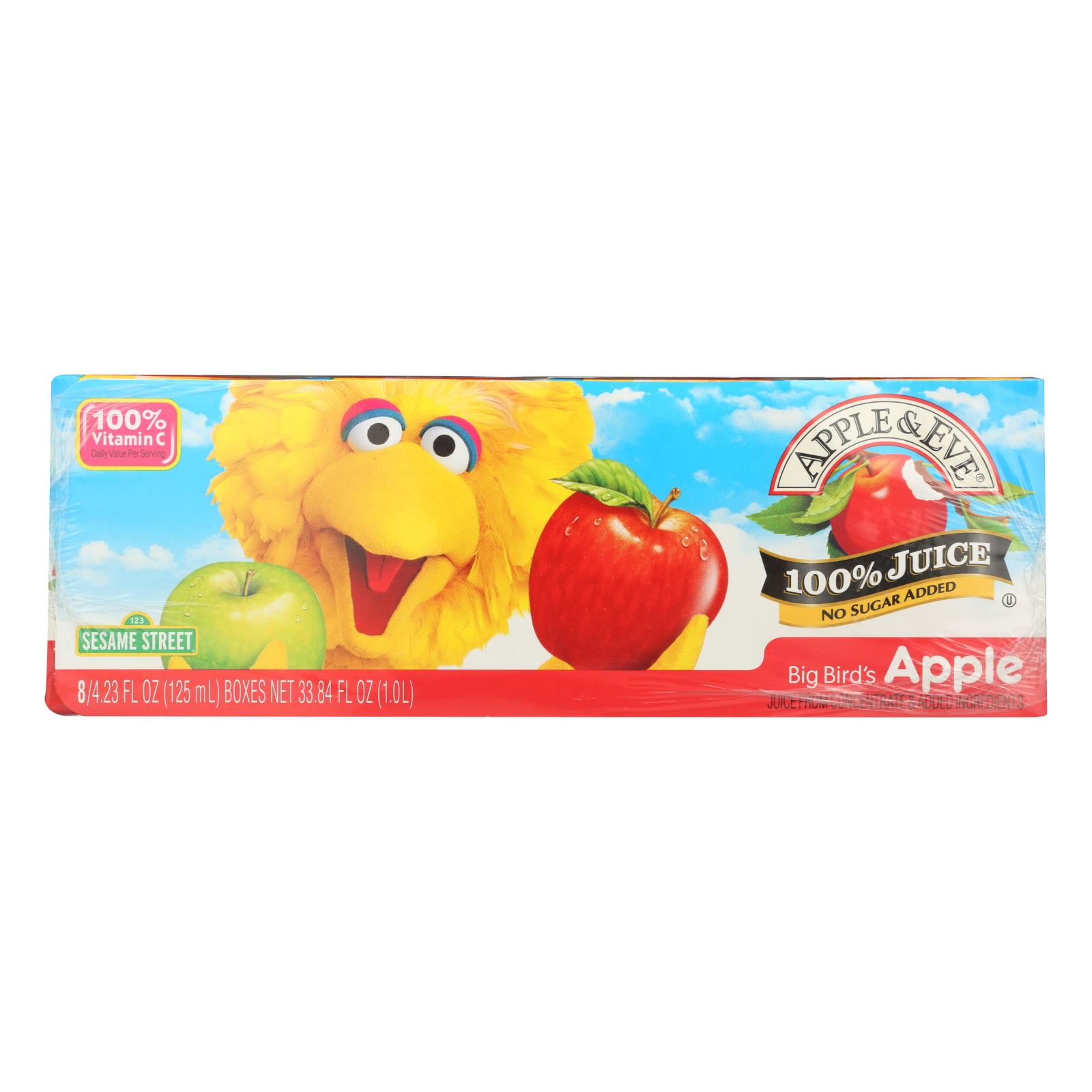 Apple & Eve, Sesame Street Big Bird's 100% Juice Bottle, 8x64Oz