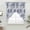 Blue, variant on Spring Floral Swag Curtains for Kitchen/Bedroom/Living Room, Retro Country Flowers Leaves Botanical Gray Scalloped Curtains 63 Inch Long, Window Swag Topper Curtains Valances 2 Panels Set 36"x63"