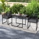 thumbnail image 4 of Costway Conjunto de Muebles de Ratán PE para Patio con Respaldo Plegable y Cojines Cómodos Negro, 4 of 10