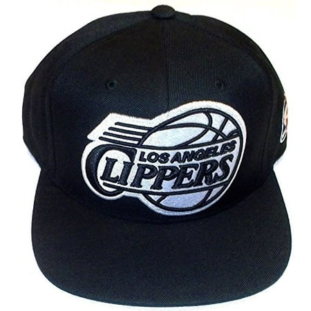 Mitchell & Ness NBA Los Angeles Clippers 3D Undervisor and Logo Snapback Hat Cap (One Size, Clippers Black)