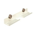 thumbnail image 1 of veasfak Suction Cup Shower Shelf Basket Storage Rack for Apartment Dorm Laundry Room White Length 40cm, 1 of 9