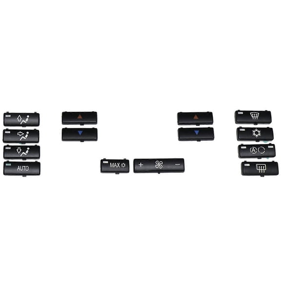 Tapa de 14 botones para interruptor de panel de control de aire acondicionado de coche para E39 E53 525I