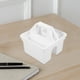 thumbnail image 4 of Organizador de plástico con asa para suministros de oficina, escritorio y manualidades, organizador de escritorio multiusos blanco para bolígrafos, lápices y marcadores, 4 of 7