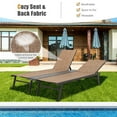 thumbnail image 4 of Topcobe 2-Person Patio Chaise Lounge with Middle Panel, Pool Deck Furniture, Brown, 4 of 7