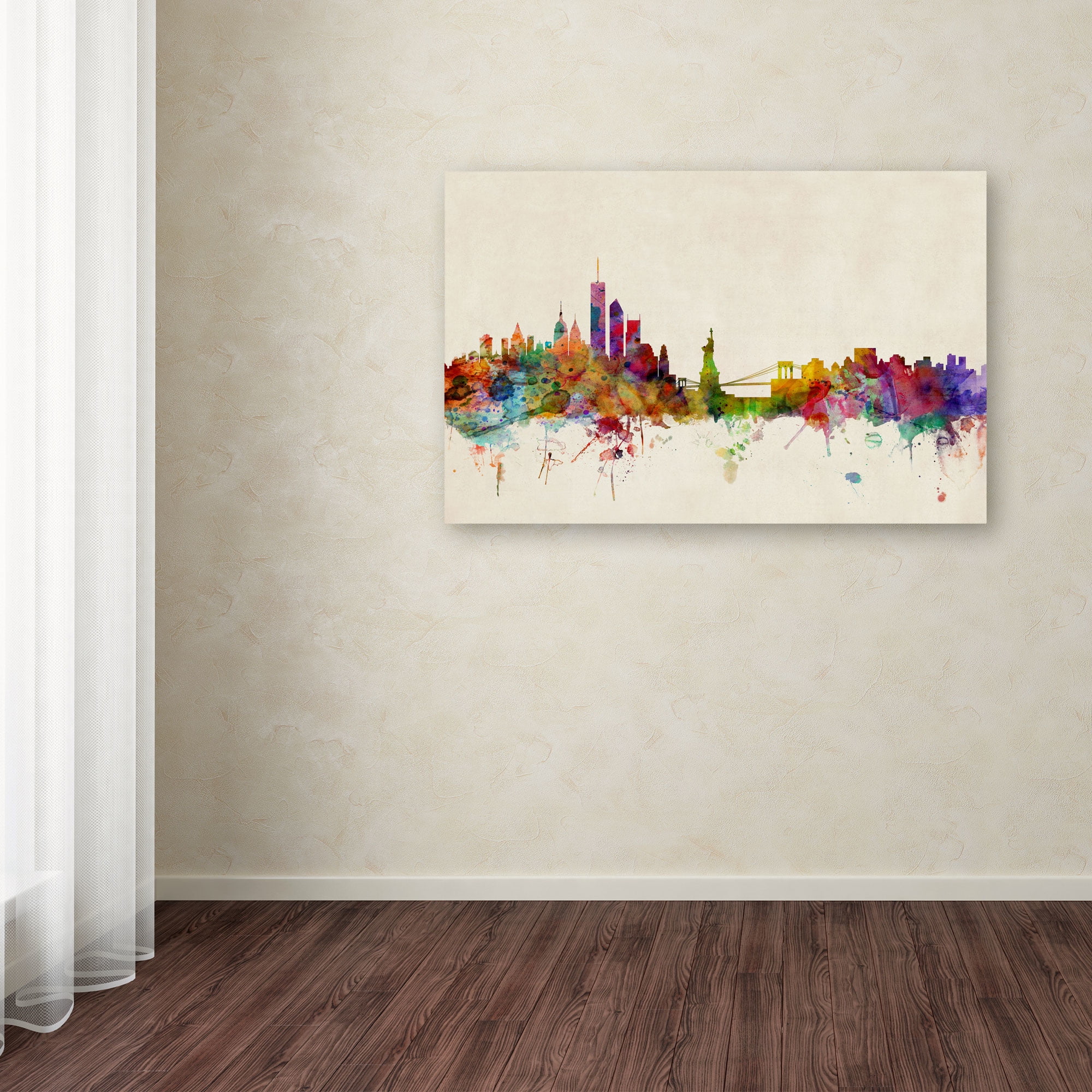 Trademark Fine Art "New York, New York" Canvas Art by Michael Tompsett