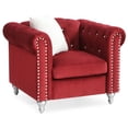 thumbnail image 3 of Glory Furniture Raisa Velvet Chair in Burgundy, 3 of 6