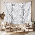 thumbnail image 2 of Black Gray Tapestry for Bedroom Wall Hanging Tapestry, Pastoral Botanical Branch Aesthetics Ceiling Backdrop Tapestries Poster Blanket Wall Decor for Teens Room Living Room Dorm 59" x 79", 2 of 8