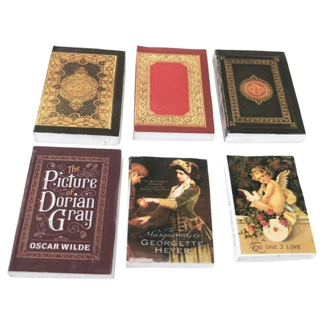 6 piezas 1:12 Libros de surtidas Libros libros Casa de Accesorios de decorac