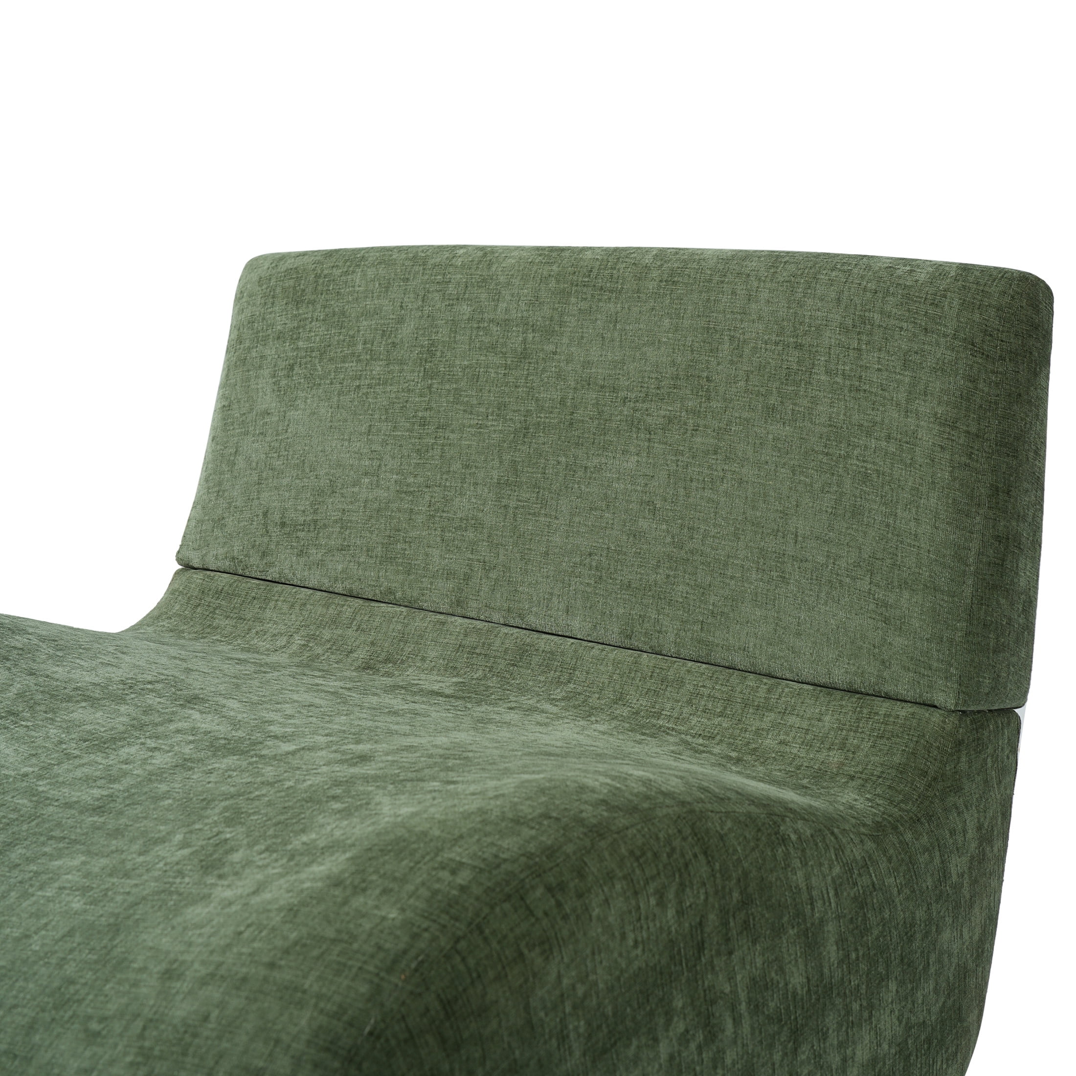 Christopher Knight Home 30.1" Modern Curved Accent Chair, Linen Upholstered with Wood Legs, Green