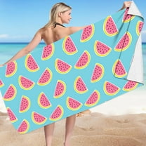 Tupukom Home Oversized Beach Towels 29.5"x59" Multi-Purpose Pool Towel Quick Dry Machine Washable Colorful Bath Towel for Yoga Camping & Picnic Family Beach Day Gifts