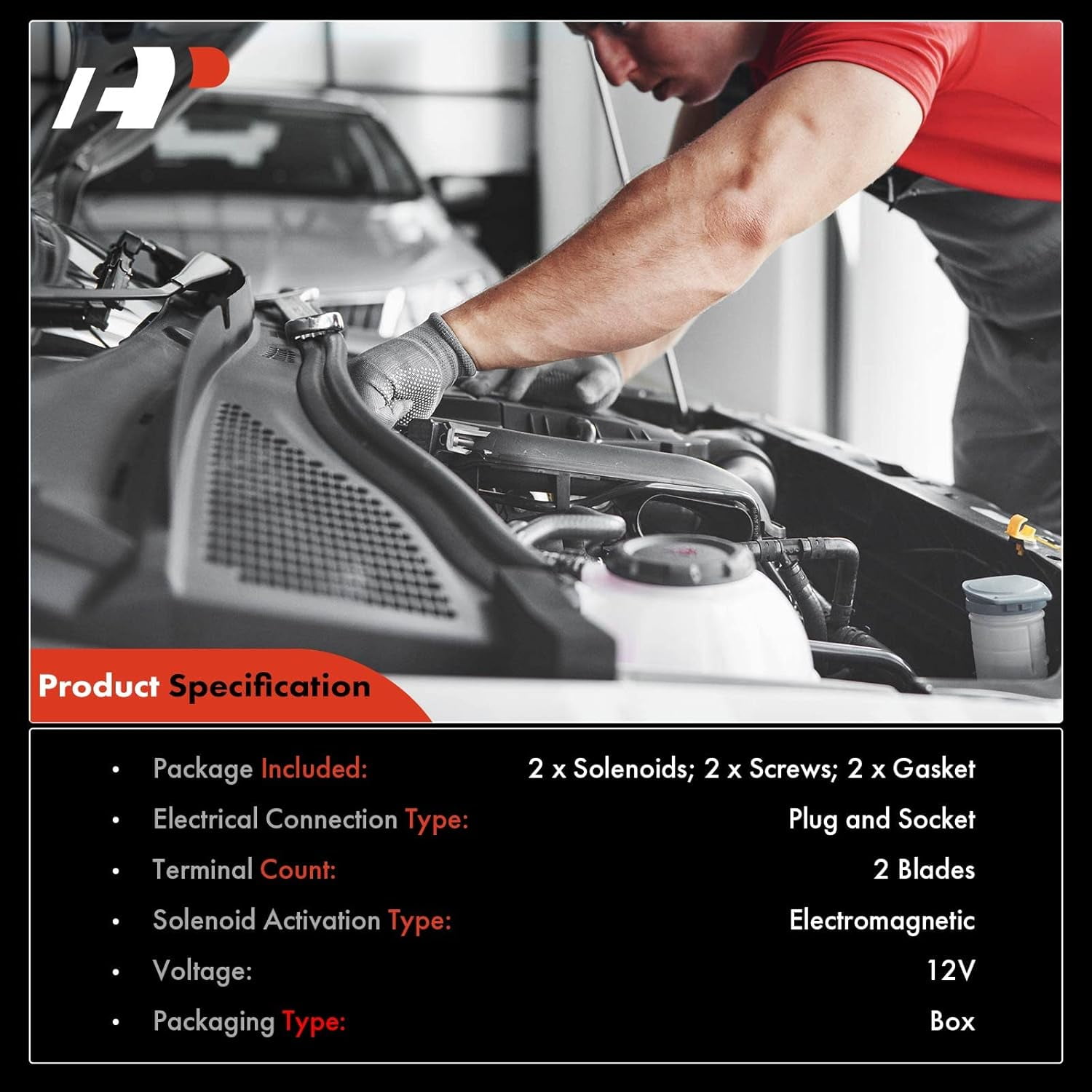 A-Premium 2-PC Engine Variable Valve Timing (VVT) Variable Camshaft Timing (VCT) Control Solenoid Compatible with Ford, Lincoln and Mercury Vehicles - 4.6L 5.4L 3V Engine - Replaces 8L3Z-6M280-B