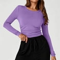 thumbnail image 7 of ATENAR Womens Tops,Tops for Women,Soft,Stretch Fabric,Warm,Comfort Fit,Purple,M, 7 of 7
