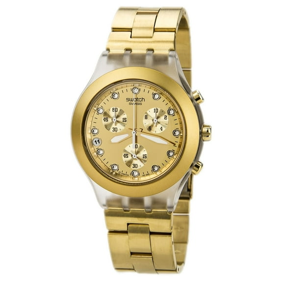 Swatch SVCK4032G Unisex Full-blooded Gold Plated Stainless Steel Chronograph Watch