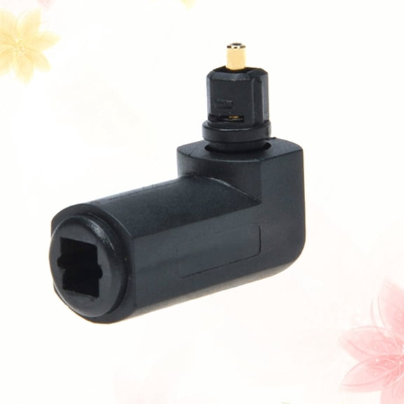 NICEXMAS 5-Pack Black Plastic Optical Cable Adapters for Audio Devices, Ideal for Tight Spaces and Secure Connections