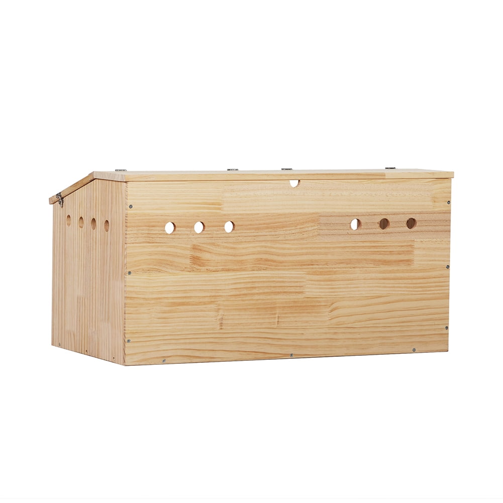 Spaco Pine & Acrylic Hamster Cage - Transparent Panels for Unobstructed View - Airy Ventilation Holes