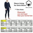 thumbnail image 4 of Men's Winter Fleece Lined Thermal Long Johns 100% Cotton Underwear Top Bottom 2 Pcs Set Navy, 4 of 5