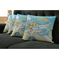 thumbnail image 5 of Ambesonne Retro Throw Pillow Cover 4 Pack, Aircraft Pop Art, 18", Pale Blue Yellow, 5 of 5