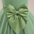 thumbnail image 6 of Zanarzt Toddler Girls Formal Dresses Flower Girls Spaghetti Strap Tulle Dress Long A Line Wedding Pageant Dresses Princess Birthday Party Ball Gown Light Green,8-9 Years, 6 of 9