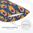 thumbnail image 5 of Naloa Burning Rugby Balls Pillowcase, Throw Pillowcase, Wrinkle-Free, Stain-Resistant with Hidden Zipper for Bedroom Sofa - 14"x20", 5 of 9