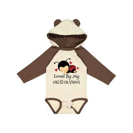 

Inktastic Loved by My Great Grandma Gift Baby Girl Long Sleeve Bodysuit