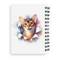 thumbnail image 2 of Funny Watercolor Adorable Abyssinian Peeking Through Torn Paper Effect Spiral Bound Journal Cat Lover Kitten Owner Gifts 5x7in Spiral Notebook - 00026, 2 of 5