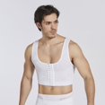 thumbnail image 1 of Chaleco moldeador de pecho para hombre, vendaje de pecho plano con cierre de pecho, ropa interior ajustada moldeadora de cuerpo, antibultos en el pecho, verano, 1 of 4