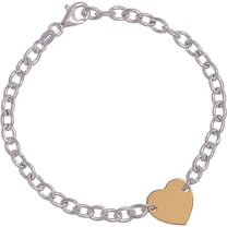 Ss Charm Rolo Bracelet With With 13mm F