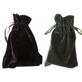 thumbnail image 1 of Tarot and Dice Bags Small Velvet Duo Bundle: Seal Brown and Moss Green (4" X 6" Each) Paper Mart 465805413989, 1 of 2