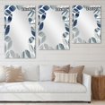 thumbnail image 3 of DESIGN ART Designart 'Blue 3D Textured Art' Abstract Printed Wall Mirror 24in.x32in., 3 of 4