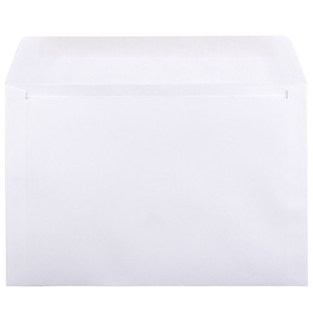 JAM Paper 6 x 9 Booklet Commercial Envelopes, White, 100 per Pack