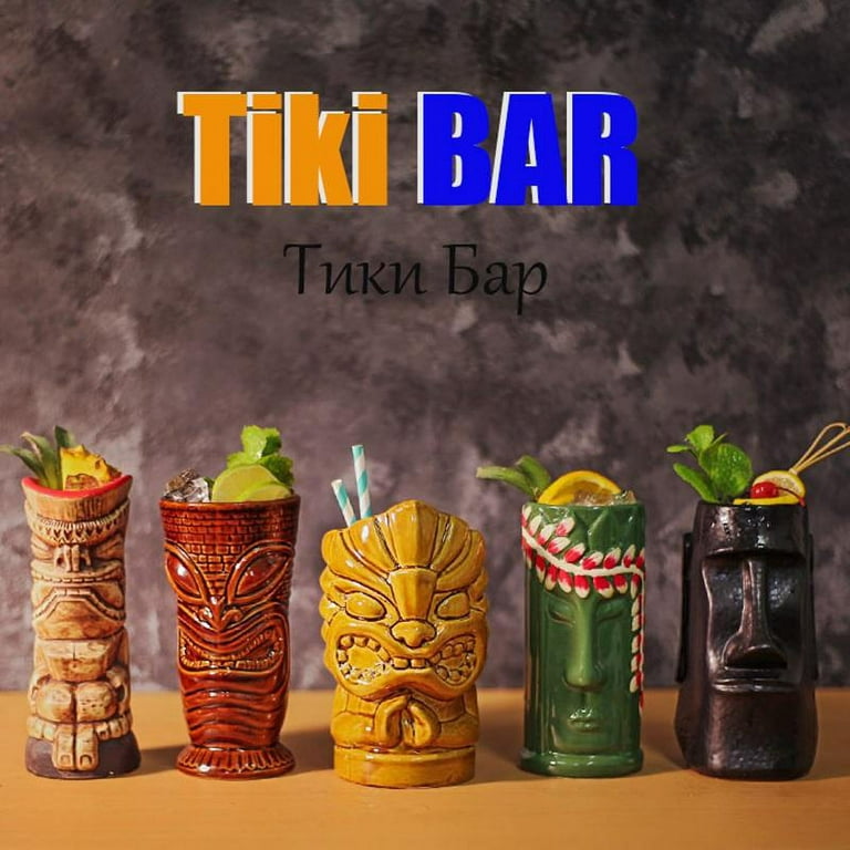 Bar Tiki Cup Ceramic Hawaiian Cocktail Glass Creative Drinking Cup