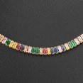thumbnail image 4 of OUSITAID Choker Necklace Cubic Zirconia Sparkling Popular Rectangular Rhinestones Necklace, 4 of 4