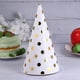 thumbnail image 3 of KAKOWELY 10 tocados triangulares para fiesta de cumpleaños infantil, sombreros de fiesta con rayas doradas, decoración para fiestas (fondo de lunares, dorado), 3 of 4