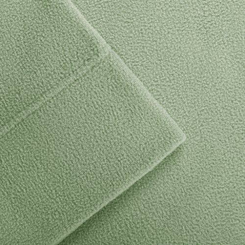 True North by Sleep Philosophy Micro Fleece Sheet Set, Twin, Green