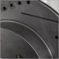 thumbnail image 3 of KarParts360 For Infiniti G35 2003 2004 2005 Brake Disc Driver OR Passenger Side | Rear | Single Piece | Natural Finish | Cross-Drilled And Slotted | Solid | 5 Lugs | Replacement For 31349, 900540, 3 of 4