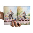 thumbnail image 3 of Happy Mother's Day Weimaraner with Sweets and Flowers at a Picnic Travel Passport Wallet Weim Gray Ghost Dog Lover PU Leather Passport Holder Cover - 13005, 3 of 5