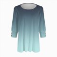 thumbnail image 4 of Godom Womens Tops 3/4 Sleeve with Buttons Dressy Casual Blouses Summer Outfits Beach Vacation Plus Size Spring Clothes, 4 of 5
