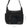 thumbnail image 2 of GASTROPOD Black Mens Canvas Shoulder Messenger Bag Crossbody Satchel Travel Man's Bags, 2 of 7