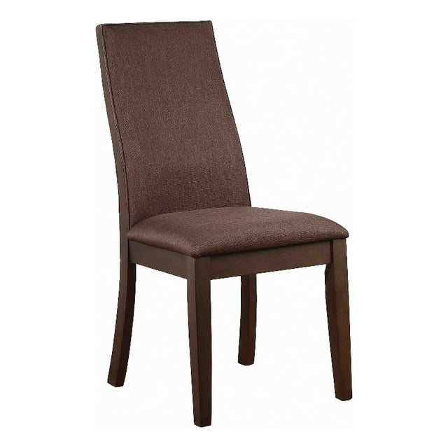 Coaster Spring Creek Upholstered Fabric Dining Chairs in Brown