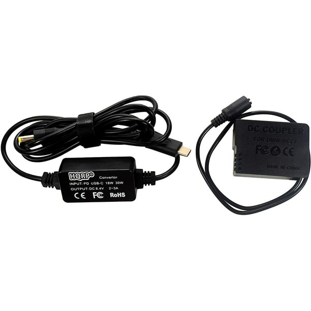 HQRP USB-C DC Converter Compatible with Panasonic Lumix DMC-G7 DMC-G70 DMC-G70W DMC-G5 DMC-G5X DMC-G5K DMC-G6 DMC-G6K DMC-FZ1000 DMC-FZ2000 DMC-FZ2500 Digital Camera AC DMW-BLC12 - Walmart.com