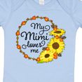 thumbnail image 4 of Inktastic My Mimi Loves Me with Sunflower Wreath Boys or Girls Baby Bodysuit, 4 of 5