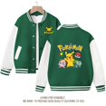 thumbnail image 1 of Abrigo de PokeMon para niños y niñas, camisa de uniforme de béisbol de primavera y otoño, ropa de Pikachu, prendas de vestir exteriores para niños, regalo de vacaciones, 1 of 4