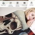 thumbnail image 3 of BCIIG Christmas Skeleton Throw Blanket Cozy Plush Gothic Sugar Skull Flannel Fleece Ultra Soft Blankets Lightweight Fuzzy Party Blanket Spooky Giftss for Bed Couch Sofa Women Kids  50x60in, 3 of 6
