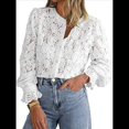 thumbnail image 1 of Blusa Informal Elegante de Encaje para Mujer, Camisa de Larga con Botones, Ropa de Moda para y Otoño S, 1 of 9