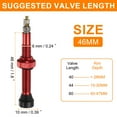 thumbnail image 2 of Uxcell 2 Pcs Tubeless Valve Stems 1.81 inch Aluminum Alloy Tubeless Valve Super Light Durable Valve Stem Caps Red, 2 of 7
